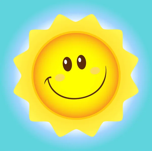 Roztomilý kreslený Sun maskot charakter — Stockový vektor