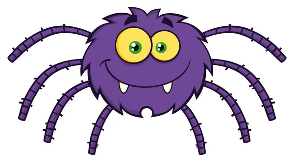 Araña de Halloween púrpura — Vector de stock