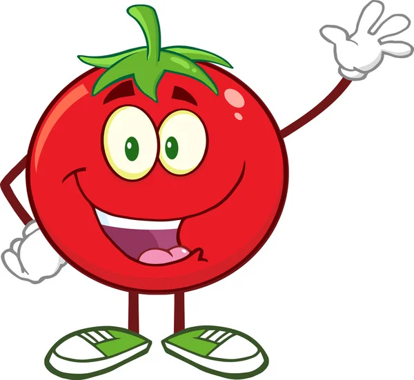 Tomate personaje de dibujos animados — Vector de stock