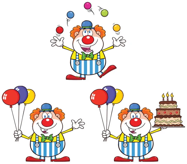 Grappige Clown stripfiguur — Stockvector