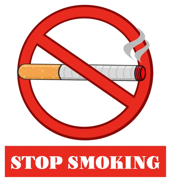 No fumar signo rojo — Archivo Imágenes Vectoriales