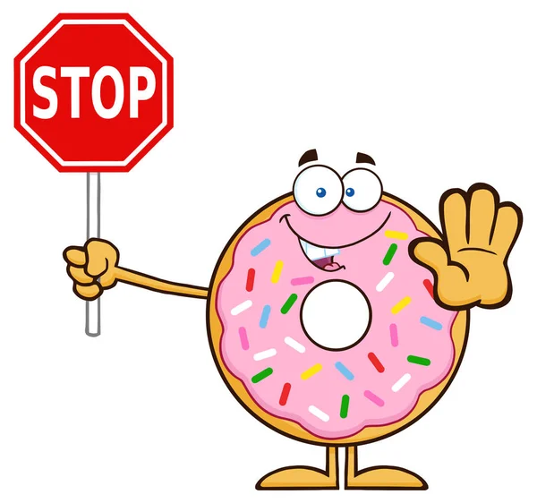 Glücklich Donut Cartoon-Figur. — Stockvektor