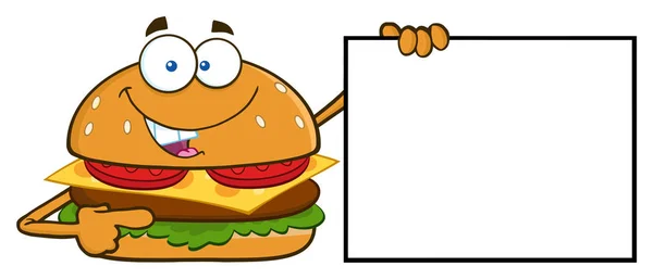Hamburguesa personaje de dibujos animados — Vector de stock