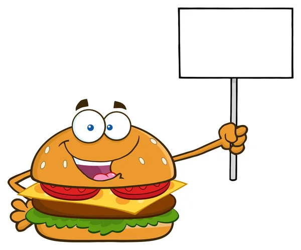 Burger Cartoon Character — Stock Vector