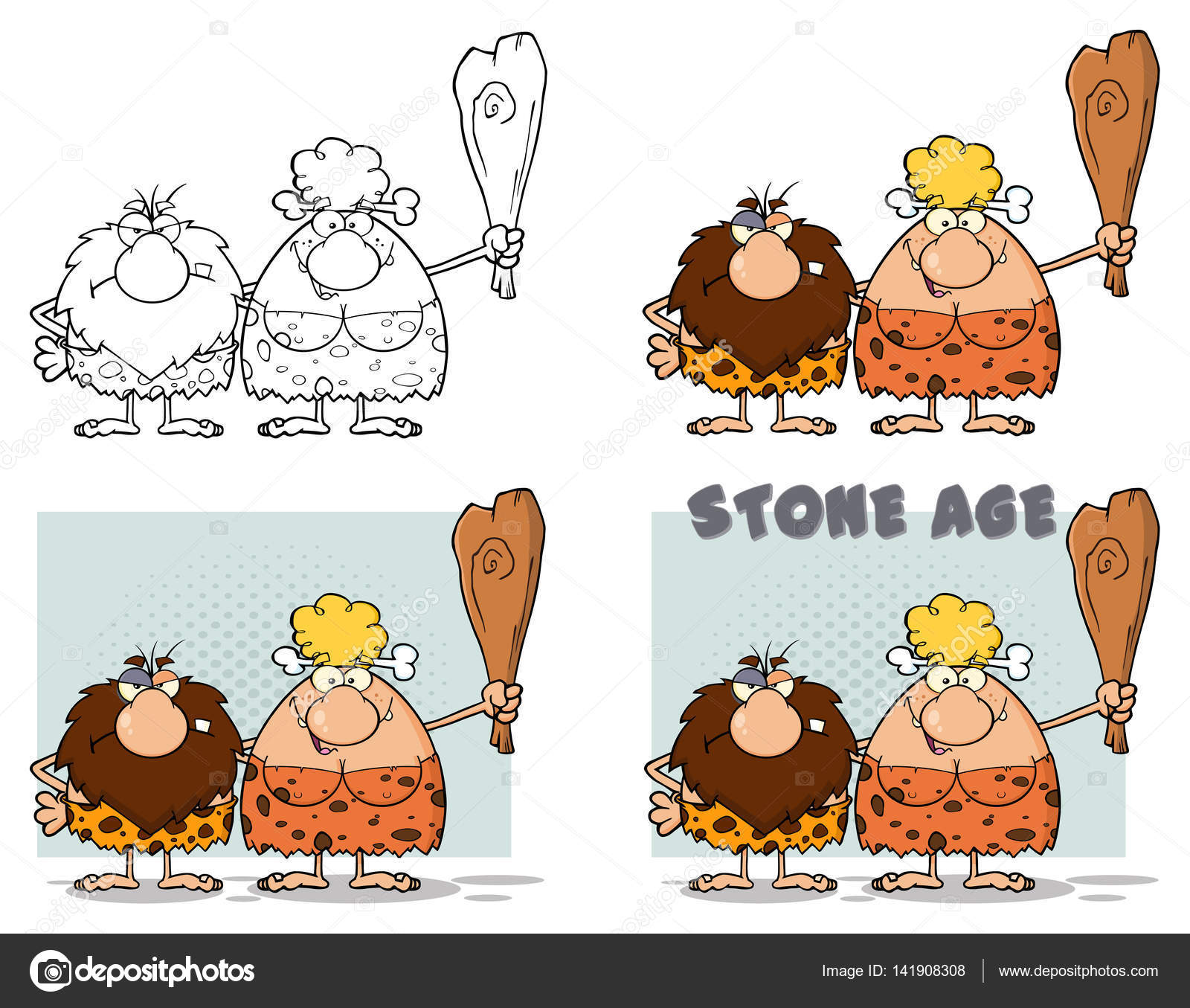 Caveman Cartoon Character Stock Vector Image by ©HitToon #141908308 Caveman Cartoon Character Stock Vector Image by ©HitToon #141908308