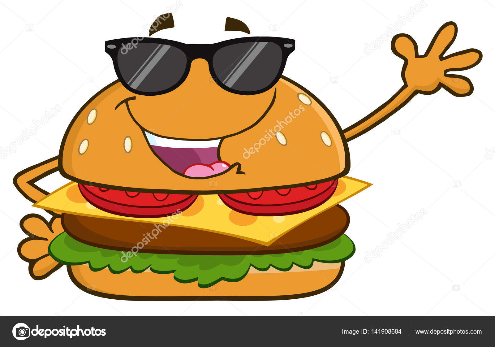 Burger Cartoon Character Stock Vector Image by ©HitToon #141908684