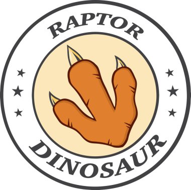 Dinozor pençe daire Logo