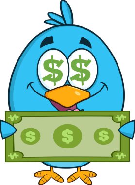 Mavi kuş gülümseyen 