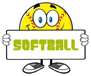 Softbol çizgi film maskot