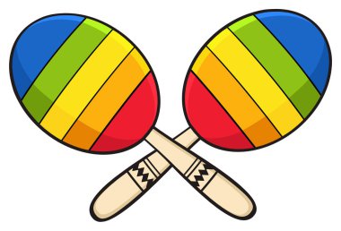 Renkli Meksika Maracas geçti. 