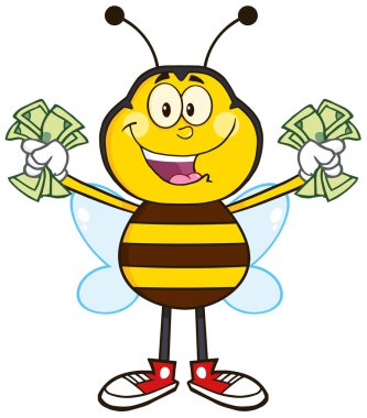 Bee Cartoon Character clipart