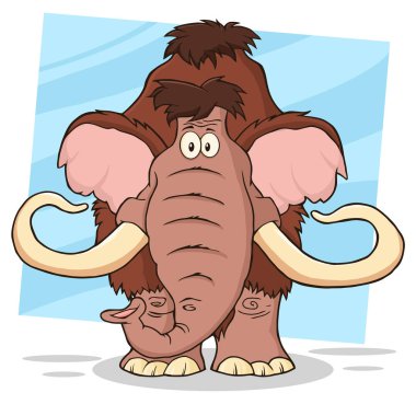 Komik mamut karikatür karakter