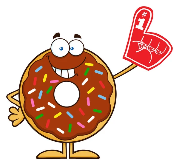 Glücklich Donut Cartoon-Figur. — Stockvektor