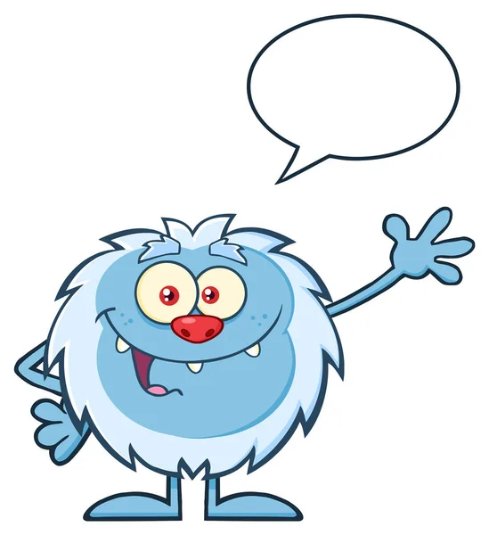 Mascotte de Little Yeti Cartoon — Image vectorielle