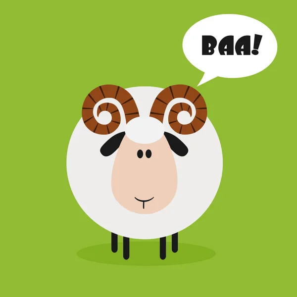 Ραμ πρόβατο. μοντέρνα επίπεδη σχεδίαση — Διανυσματικό Αρχείο