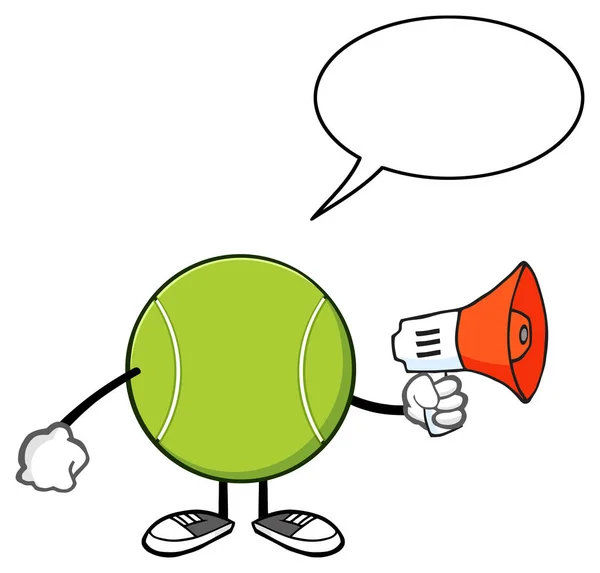 Tennis Ball Cartoon Maskottchen — Stockvektor