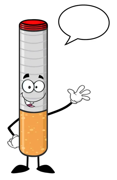 Personnage de bande dessinée de cigarette — Image vectorielle