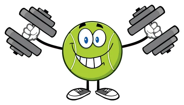 Tennis Ball Cartoon mascotte — Stockvector