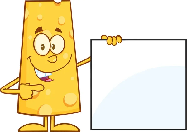 Caractère de dessin animé fromage — Image vectorielle