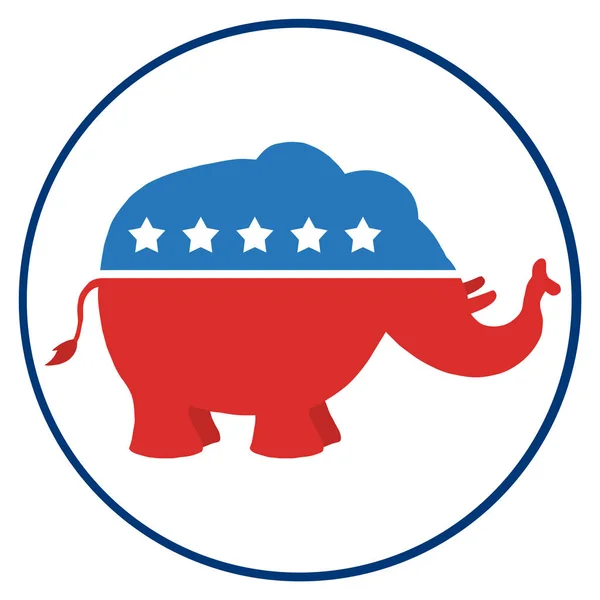 Republikanska Elefanten Illustration — Stock vektor