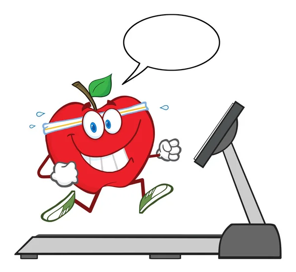 红苹果卡通人物 — 图库矢量图片