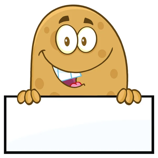Usmívající se brambor kreslená postavička — Stockový vektor