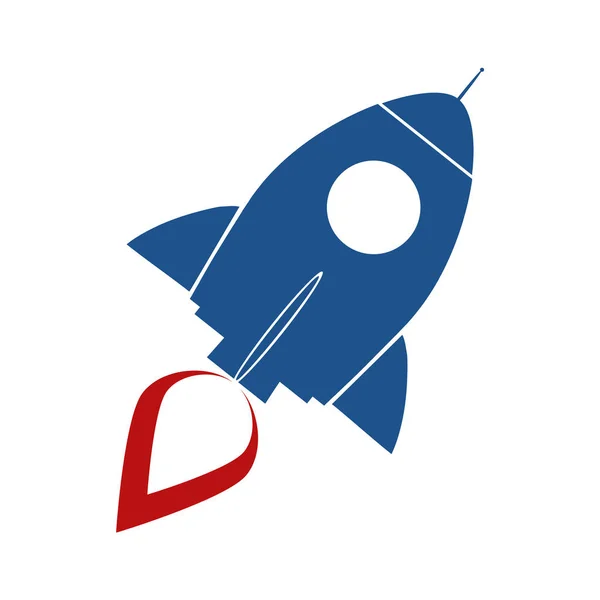 Rocket Ship Start Up Conceito — Vetor de Stock