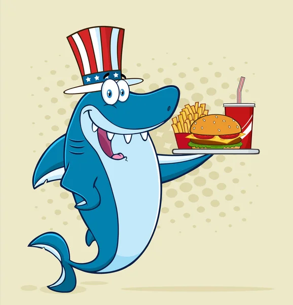 Shark Cartoon Mascot — Stock Vector