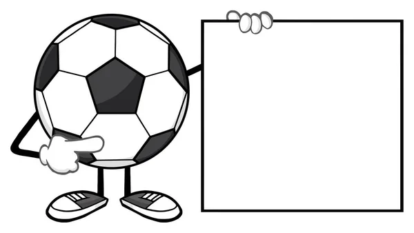 Soccer Ball gezichtsloze Cartoon mascotte — Stockvector