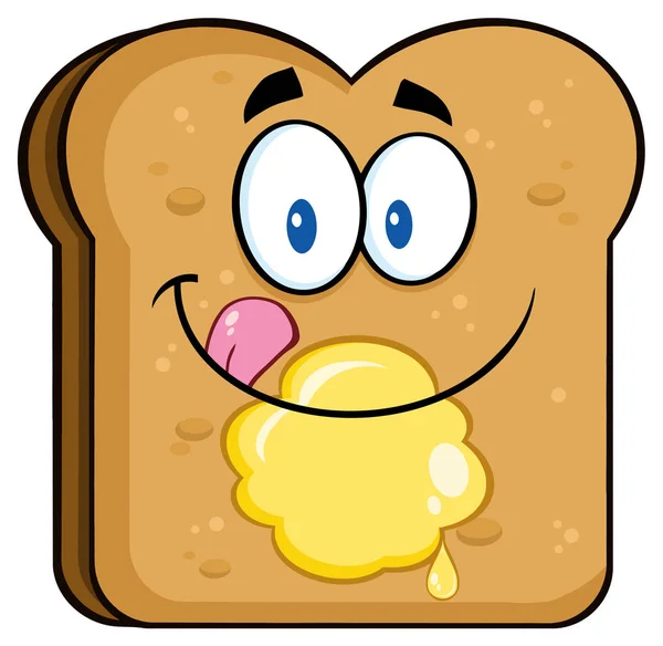 Desenhos animados de fatia de pão —  Vetores de Stock