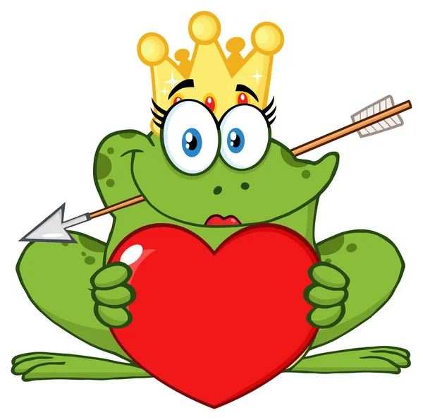 Lachende prinses Frog — Stockvector