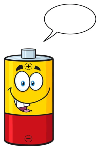 Talking Battery Personaje de mascota de dibujos animados — Vector de stock