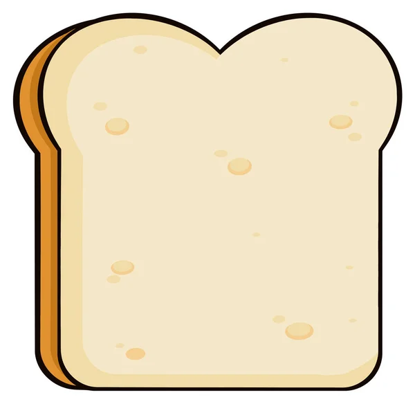 Sneetje brood de cartoon — Stockvector