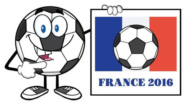 Bola de futebol Cartoon Mascote — Vetor de Stock