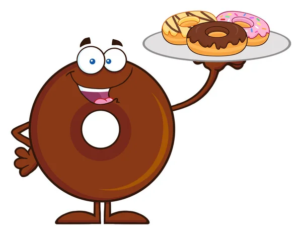 Personaje de dibujos animados Donut feliz . — Archivo Imágenes Vectoriales