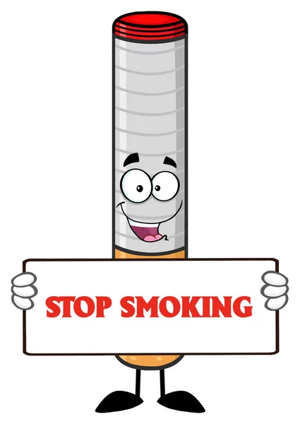 Carácter de la historieta del cigarrillo — Vector de stock