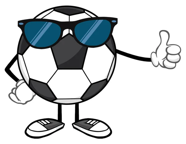 Bola de fútbol sin rostro mascota de dibujos animados — Archivo Imágenes Vectoriales
