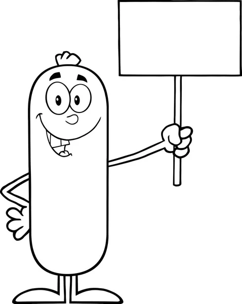 Personnage de dessin animé saucisse — Image vectorielle