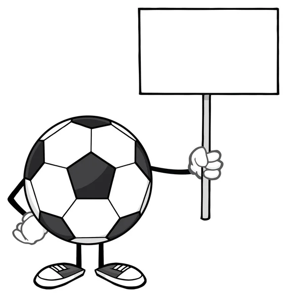 Ποδόσφαιρο μπάλα απρόσωπη γελοιογραφία μασκότ — Διανυσματικό Αρχείο