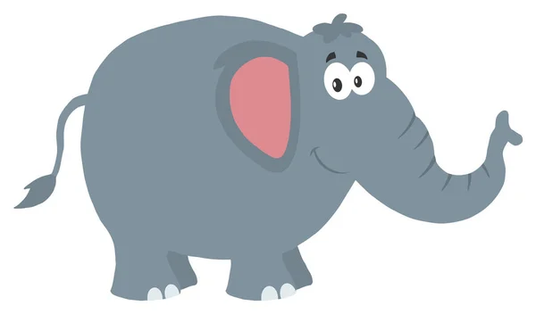 Elefante personaje de dibujos animados — Vector de stock