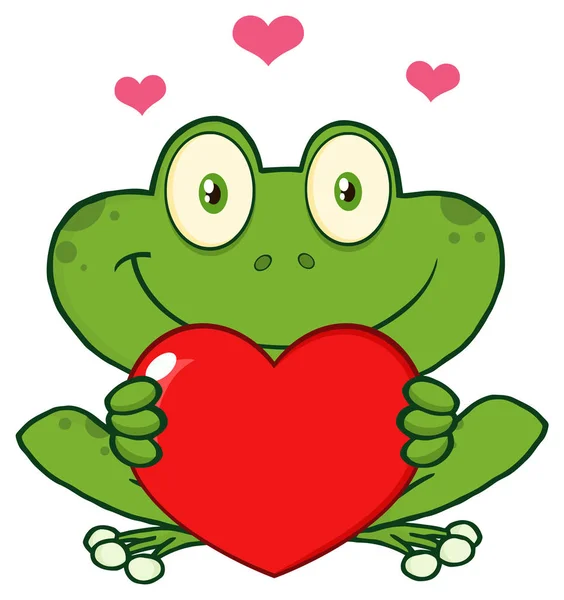 微笑青蛙字符 — 图库矢量图片