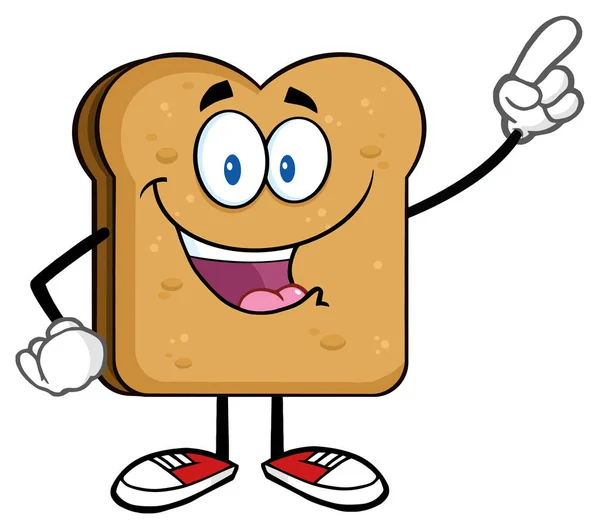 パンのスライスの漫画 — ストックベクタ