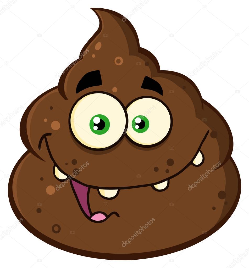 Smiling Poop Cartoon Mascot Character. 