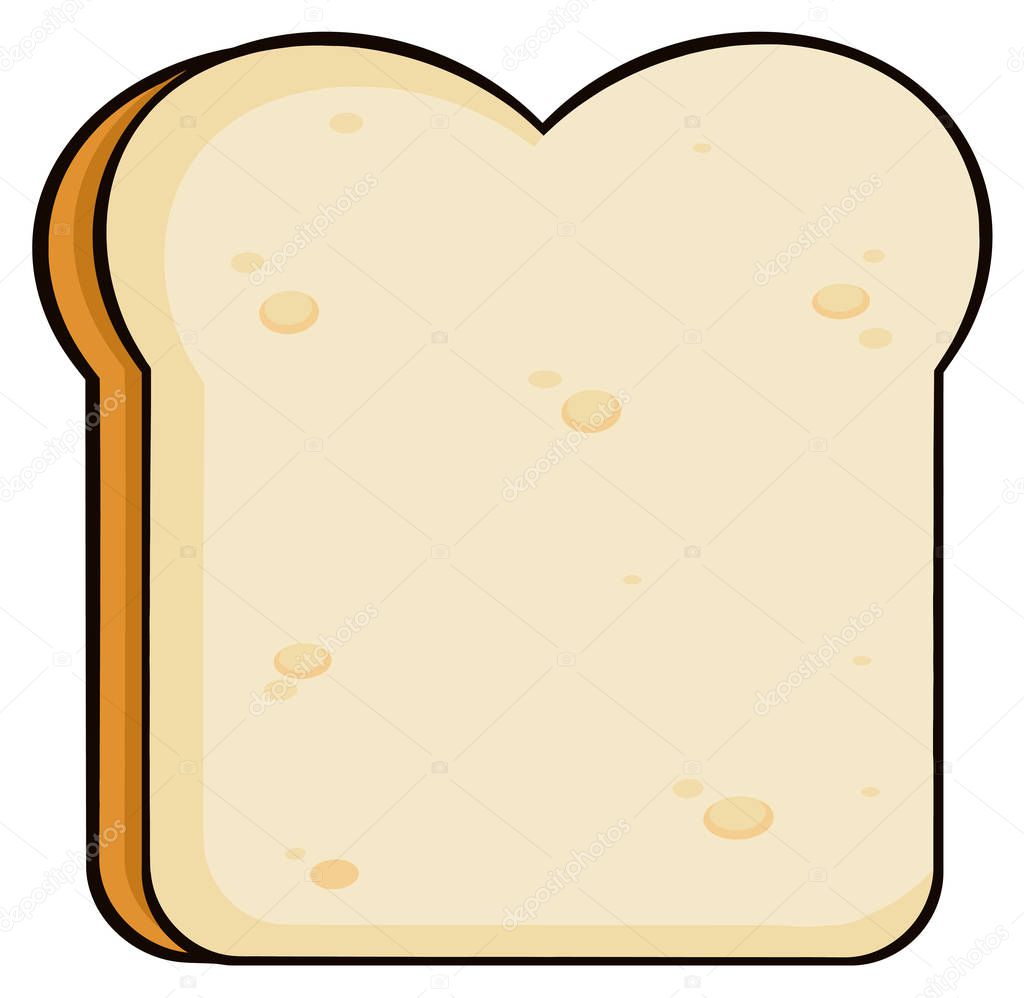 Cartoon Bread Slice