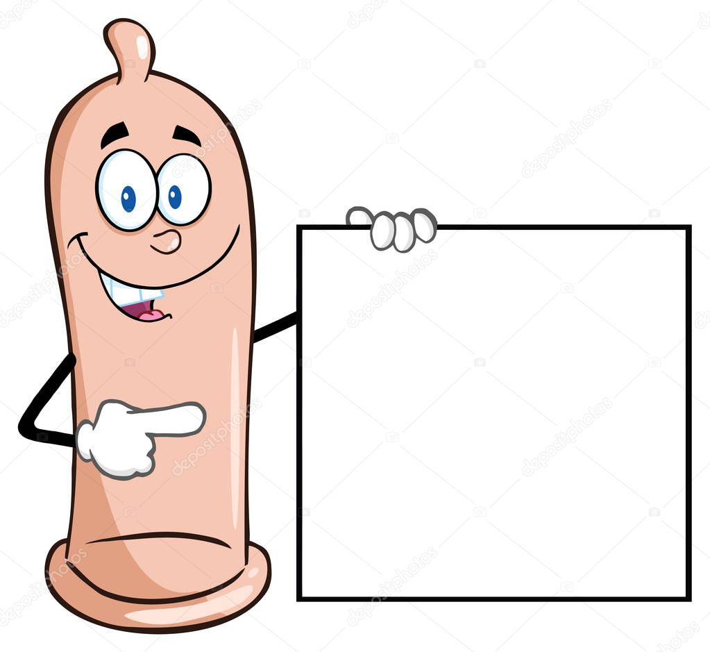 Condom Cartoon Mascot Character 