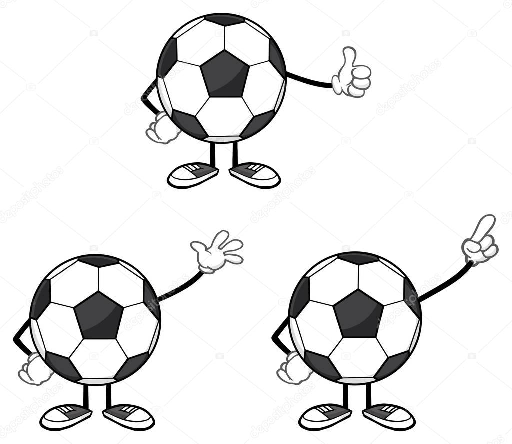 Soccer Ball Cartoon Mascot  Character