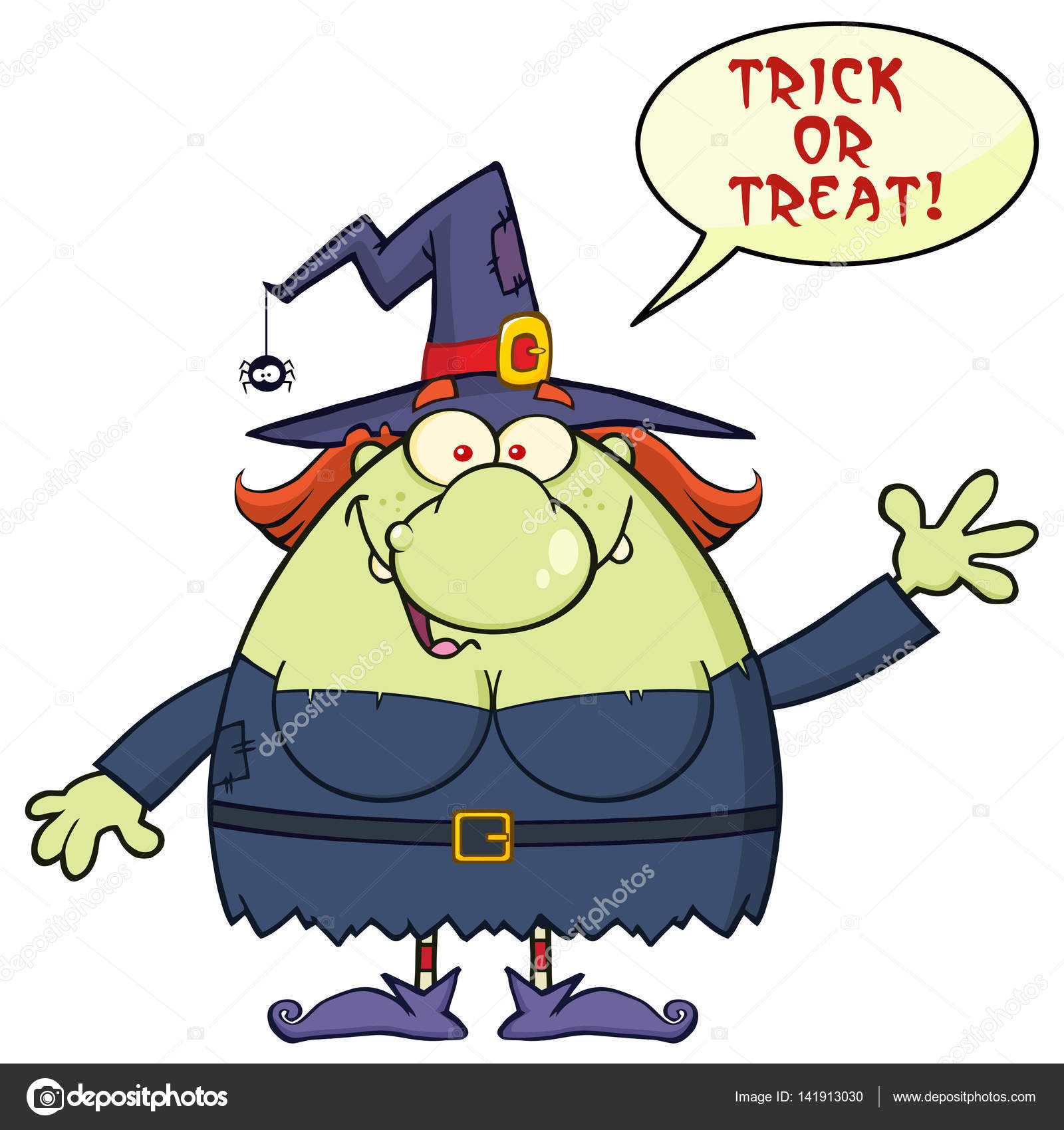 Ugly Witch Cartoon Character Stock Vector C Hittoon 141913030