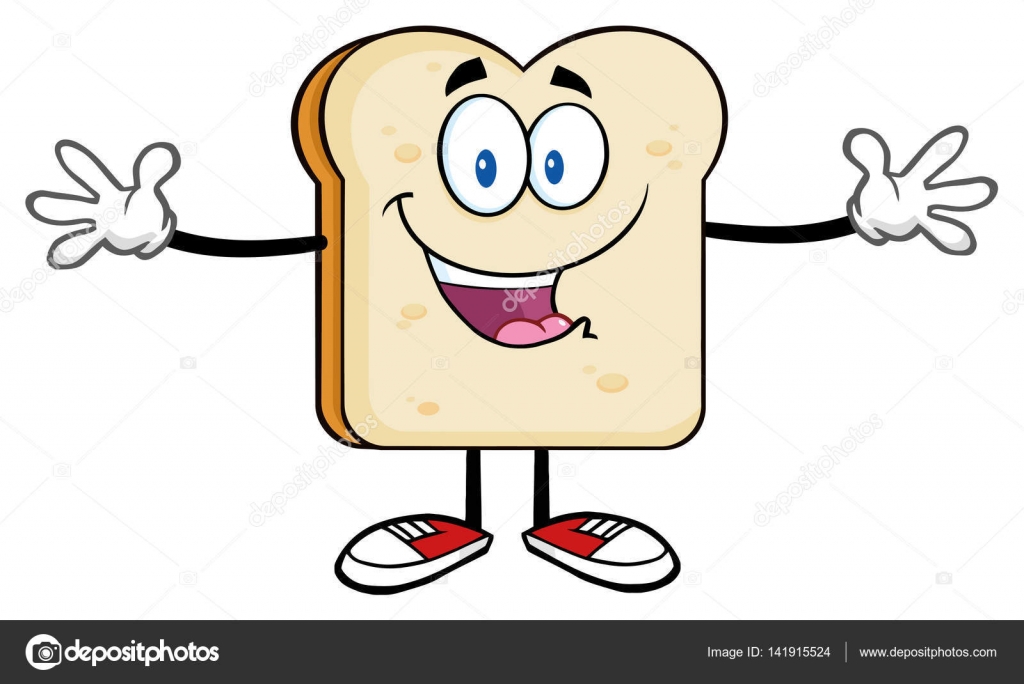 Bread Cartoon Character ⬇ Vector Image by © HitToon Vector Stock