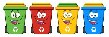 Recycle Bins Cartoon Characters clipart