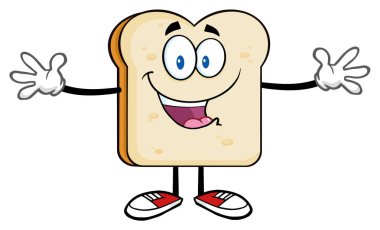 Bread Cartoon Character 